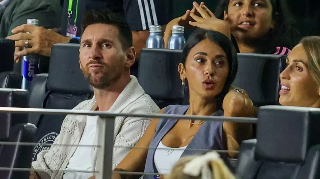 Messi y Antonela en la victoria de Inter Miami vs. Toronto. (Foto: Getty Images)