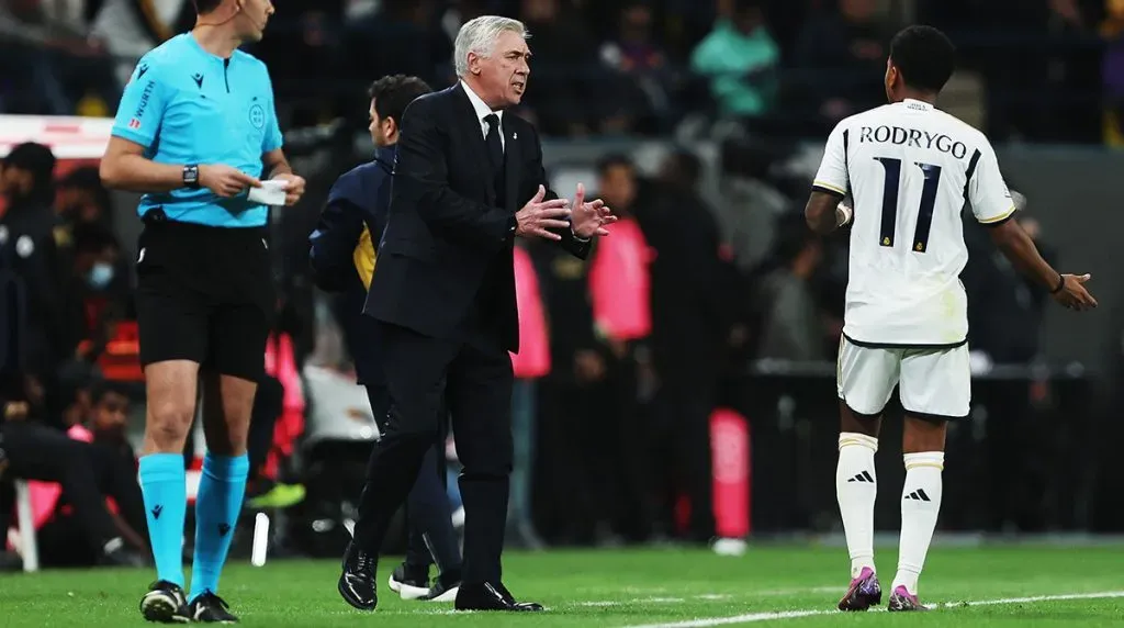 Carlo Ancelotti y las indicaciones para Rodrygo en Real Madrid [Foto. Getty]