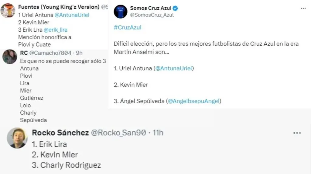 La afición cementera eligió al mejor futbolista de Cruz Azul (X)