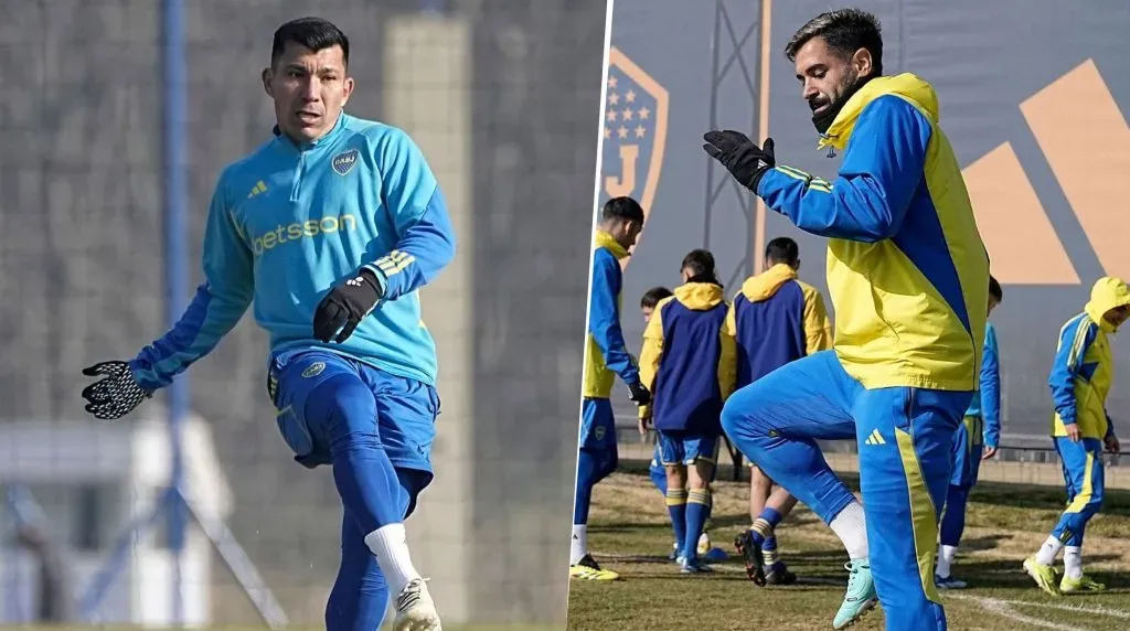 Medel y Giménez, en Boca. (Instagram)