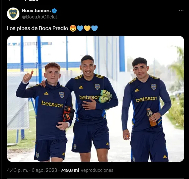 El tuit que viralizaron los hinchas de Boca.