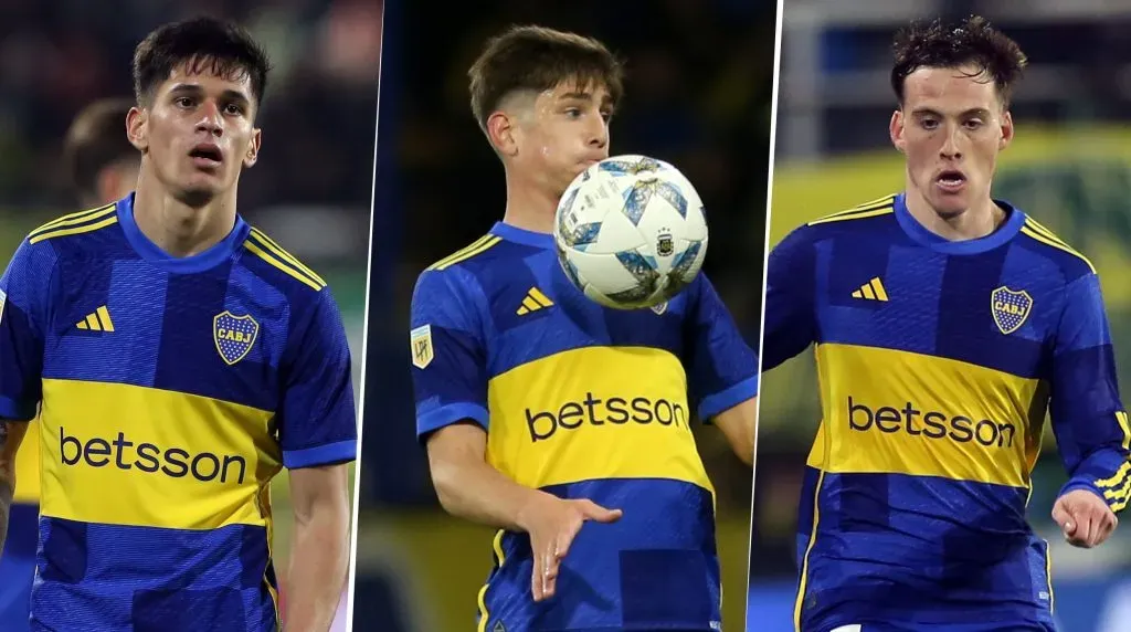 Los tres jugadores pelean por un lugar en el once de Boca. (Getty)