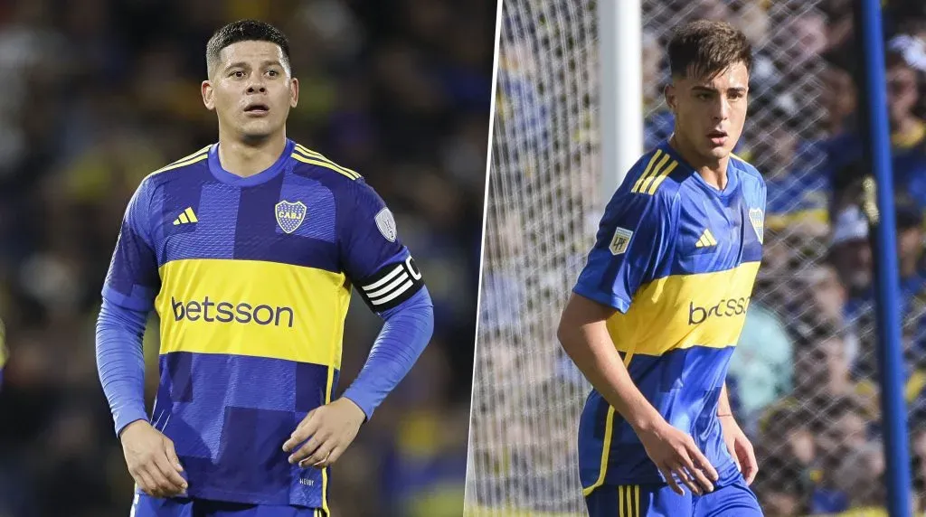 Rojo y Anselmino, en Boca. (Imago)