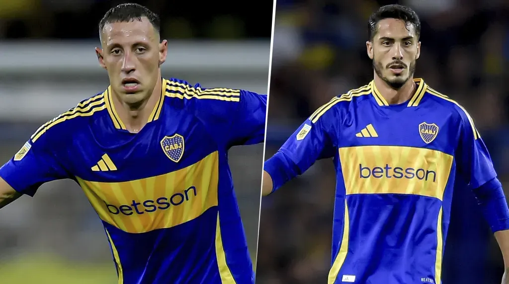 Cristian Lema y Nicolás Figal en Boca (Getty Images)