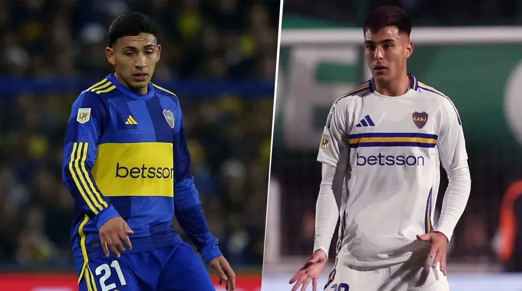 Anselmino y Equi Fernández, en Boca. (Getty)