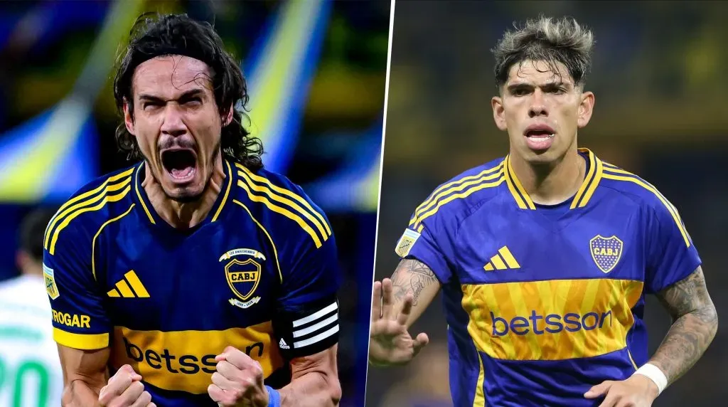 Cavani y Palacios trabajaron con normalidad en Boca. (Getty)