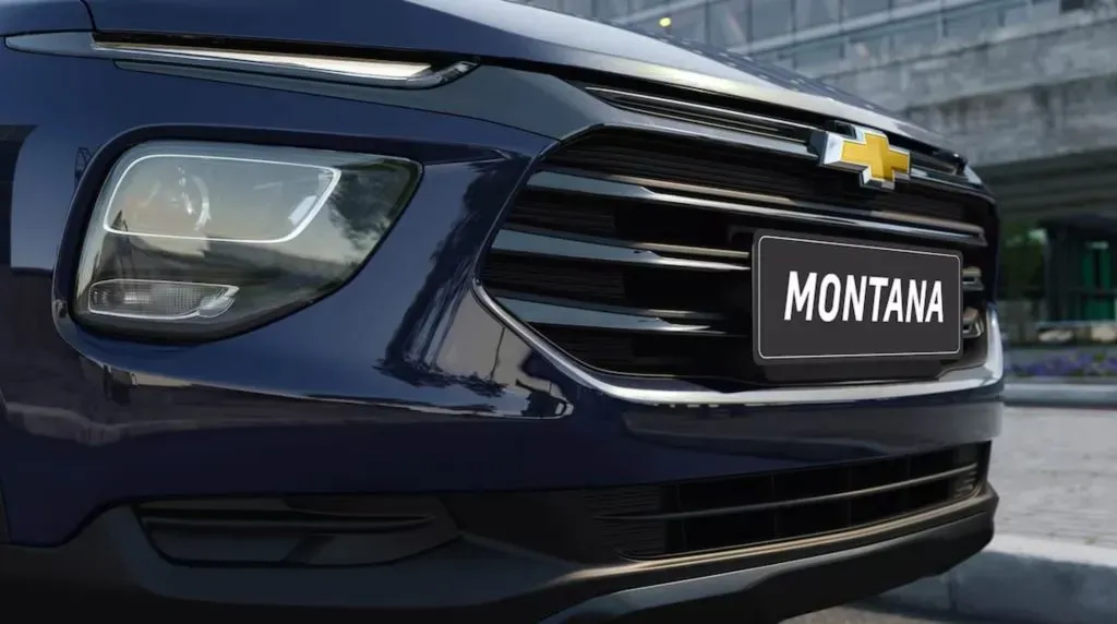 Parte del diseño de la Chevrolet Montana, especialmente en su parte frontal. Foto: Chevrolet.