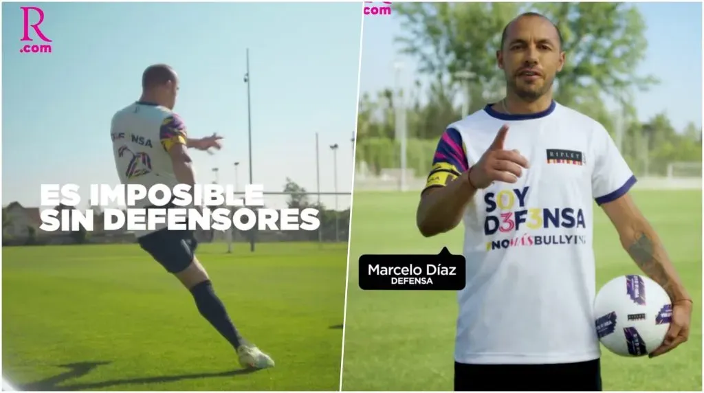 Marcelo Díaz es uno de los jugadores del plantel de Universidad de Chile que forma parte de la campaña “Soy Defensa”. Foto: Captura.