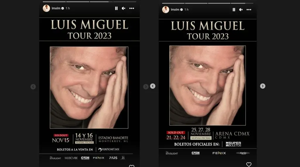 Nuevas fechas para los conciertos de Luis Miguel en México 2023