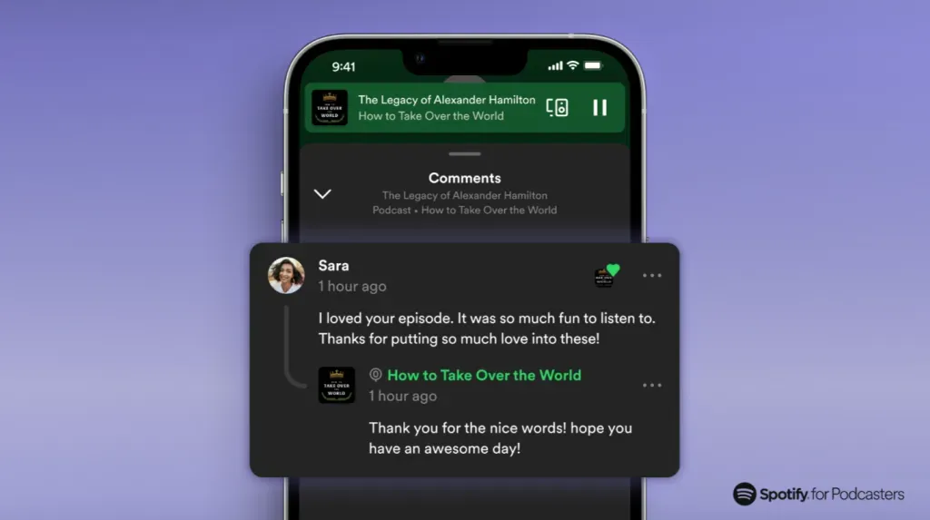 Comentarios en Spotify Podcast