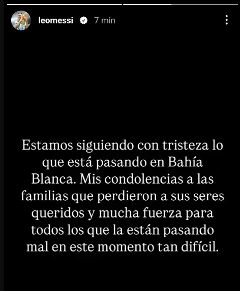 Lionel Messi vía Instagram.