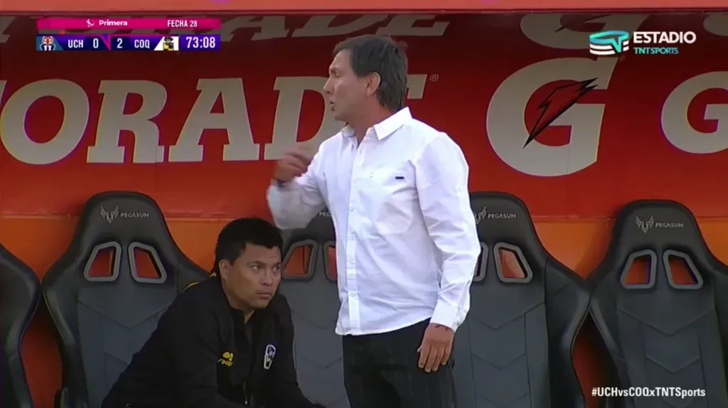 Fernando Díaz también le respondió con enojo a Farfán. Aunque después todo quedó en un par de comidas. (Captura TNT Sports).
