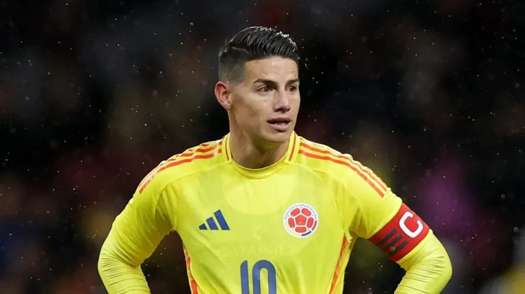 James Rodríguez pela Seleção Colombiana. Foto: Gonzalo Arroyo Moreno/Getty Images