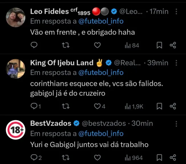 Repercussão via Twitter