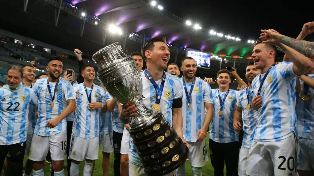 La Selección Argentina se coronó campeón de la Copa América en el Estadio Maracaná. Getty