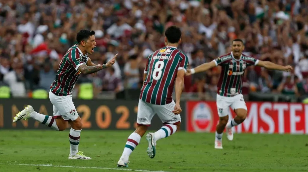 Cano celebrando su gol ante Boca.