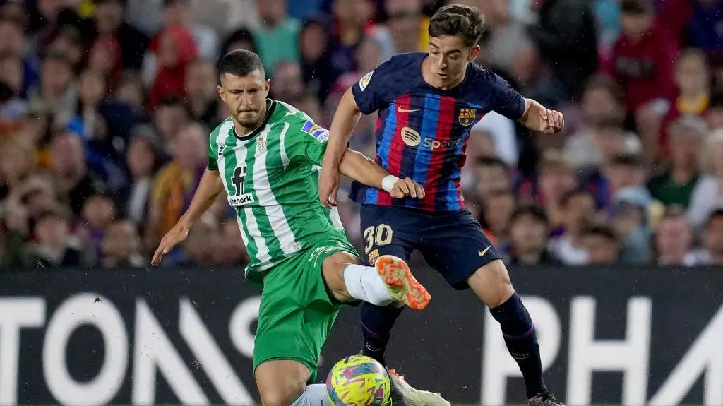 Guido Rodríguez, en Betis contra Barcelona. (Foto: Getty)