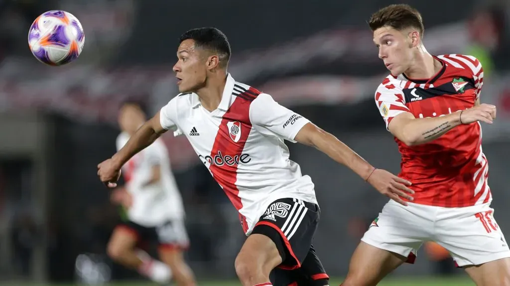 Andrés Herrera durante un partido de River. (Foto: Getty)