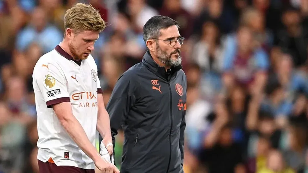 Kevin De Bruyne lesionado en el Manchester City