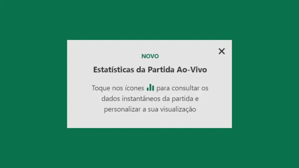 Usuários cadastrados na bet365 têm acesso a estatísticas das partidas ao-vivo. Captura de tela do dia 21/05/2024.