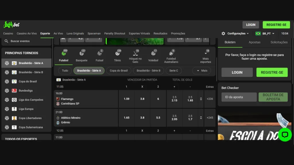 Os esportes mais populares têm espaço de destaque na Luva.bet Brasil.