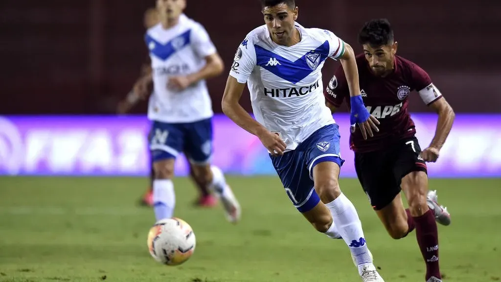 Lautaro Giannetti durante un partido de Vélez. (Foto: Getty)