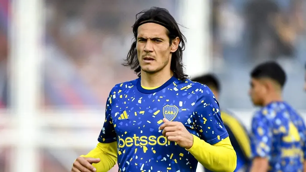 Edinson Cavani con la camiseta de Boca. (Getty Images)