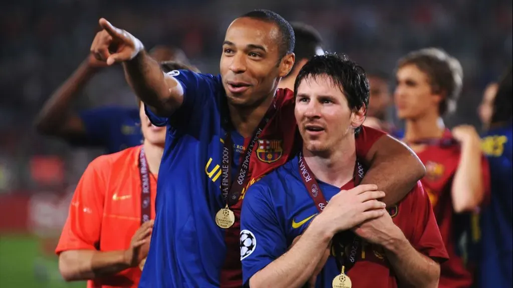Messi y Henry compartieron equipo en el mejor Barcelona de la historia.