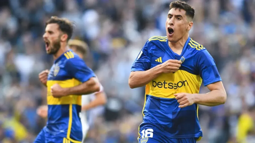 El grito de gol de Merentiel que mantiene a Boca con chances de clasificar a la Libertadores 2024 (Getty Images).