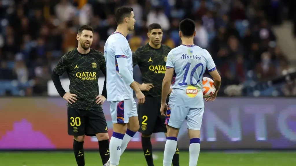 Messi ya se enfrentó a Cristiano a comienzos de 2023 (Getty Images).