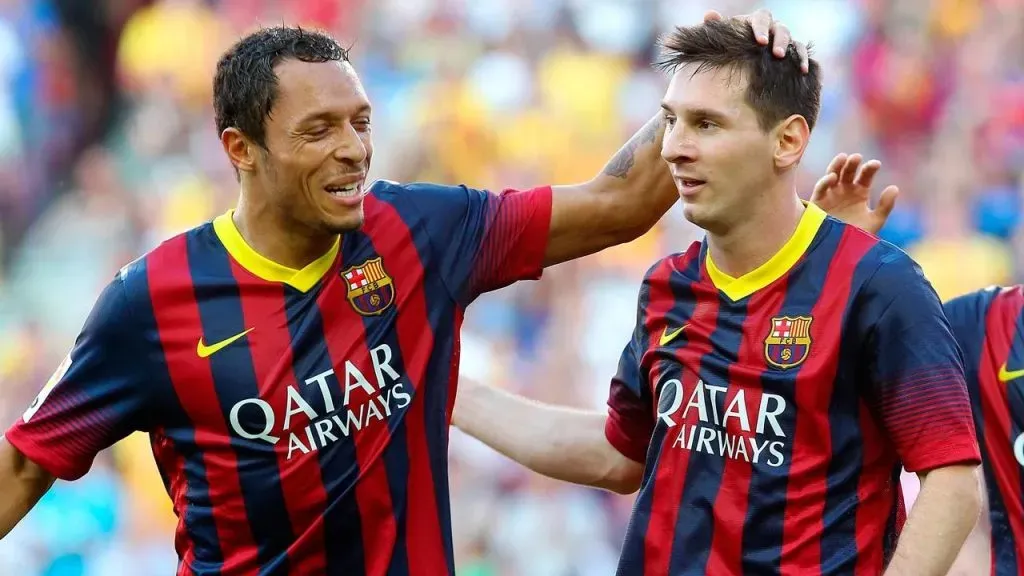Adriano y Messi jugaron seis años en el Barcelona juntos.