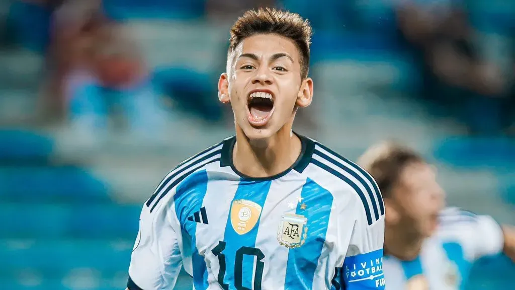 Claudio Echeverri, figura de Argentina en el Mundial Sub 17. (Prensa Argentina)