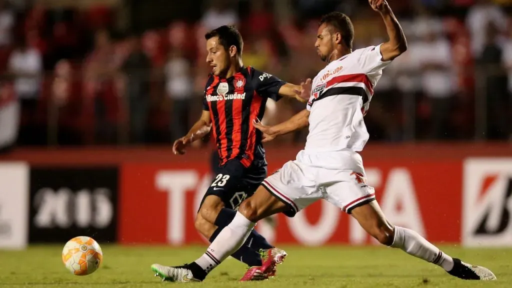Blanco, jugando para San Lorenzo en la Copa Libertadores 2015 (Getty Images).