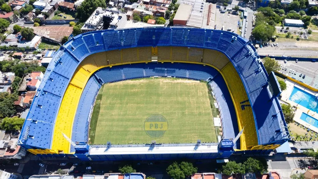 Vista aérea de La Bombonera, cortesía de Planeta Boca Juniors.