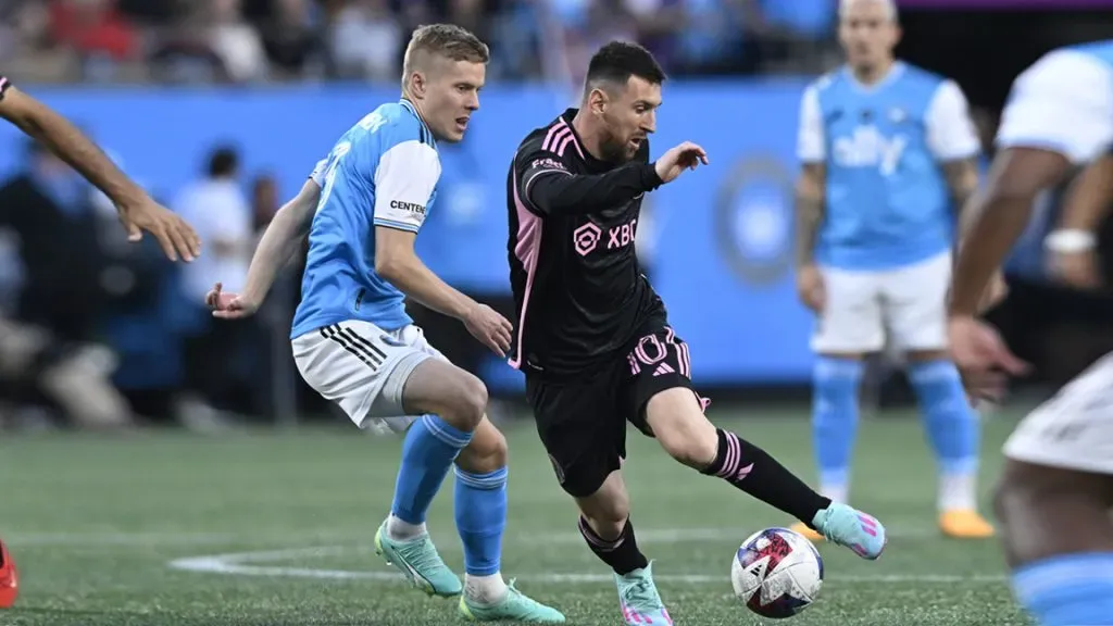 Lionel Messi con el Inter Miami vs Charlotte FC en la MLS