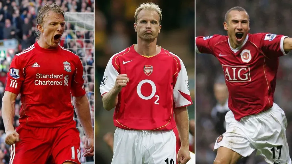 Dirk Kuyt (Izq), Dennis Bergkamp (Centro) y Henrik Larsson (Der) buscan comprar un club del ascenso inglés.