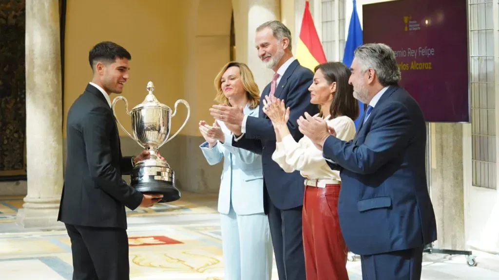 Carlos Alcaraz, al recibir el Premio Nacional del Deporte (IMAGO / CordonPress).