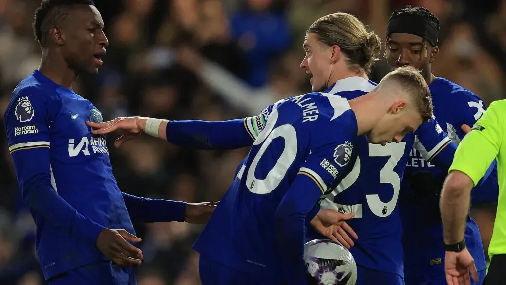 Cole Palmer, Connor Gallagher, Nicolas Jackson y Noni Madueke, jugadores del Chelsea de Pochettino