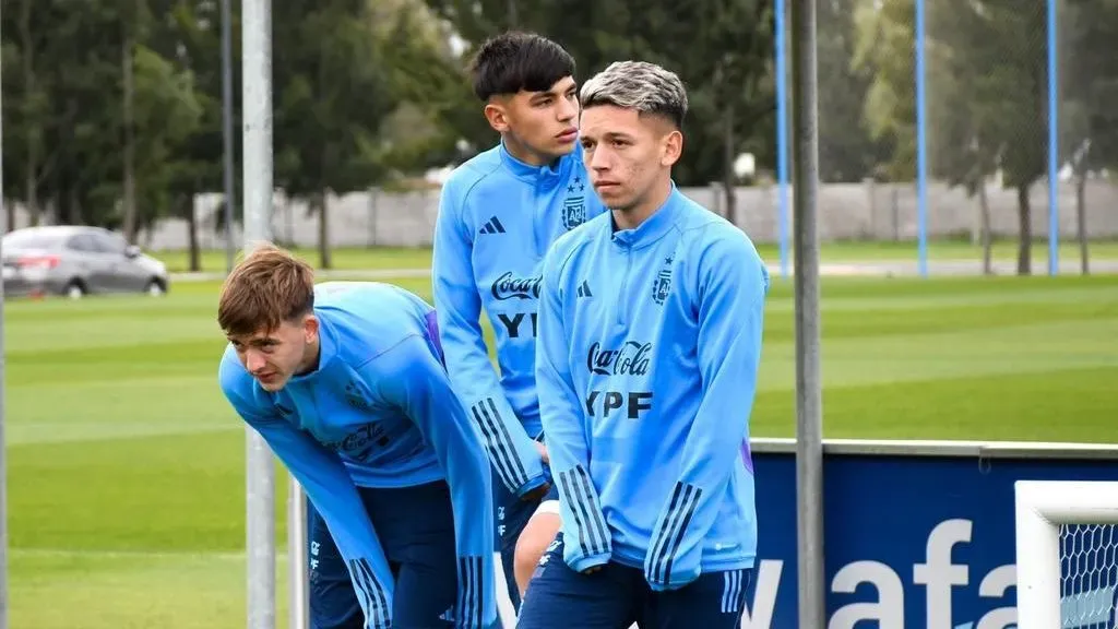 Gianluca Prestianni en las juveniles de la Selección Argentina.