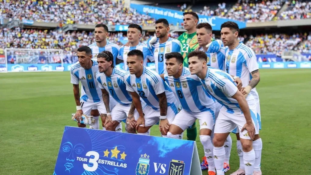 La Selección Argentina ante Ecuador en uno de sus amistosos previo a la Copa América (IMAGO / Sports Press Photo).