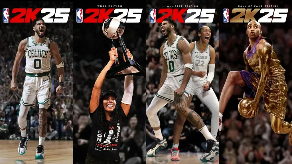 Las portadas del NBA 2K25.