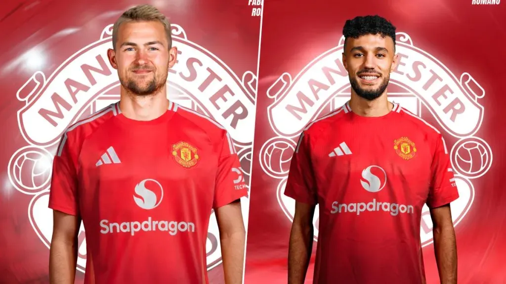 De Ligt y Mazroui, las caras nuevas del United. (Foto: @FabrizioRomano)