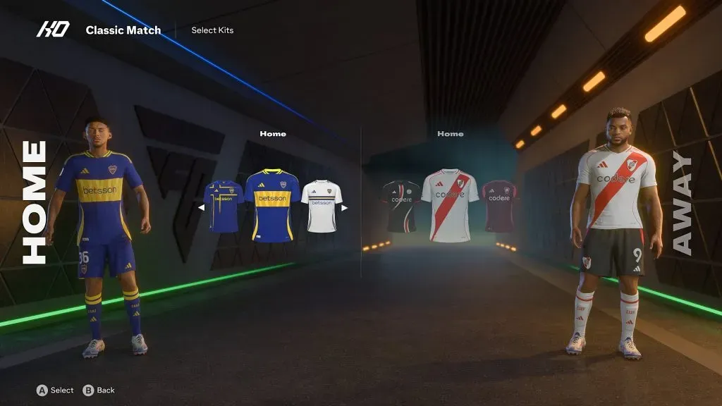 Boca y River con sus kits actualizados en el EA FC 25 Title Update #5.