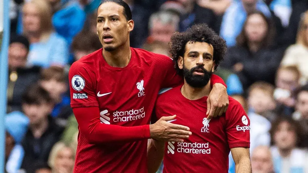 Virgil Van Dijk y Mo Salah con el Liverpool