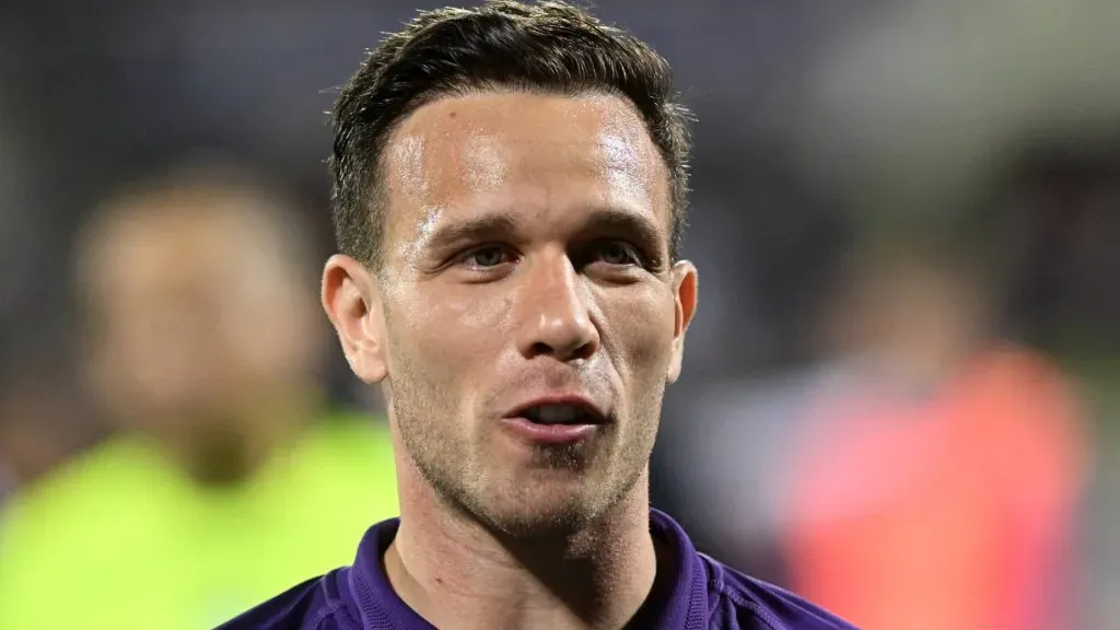 Arthur Melo en su paso por la Fiorentina.