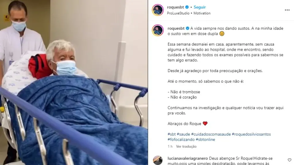 Roque, assistente de palco de Silvio Santos, leva tombo e é hospitalizado;  IMAGEM É FORTE