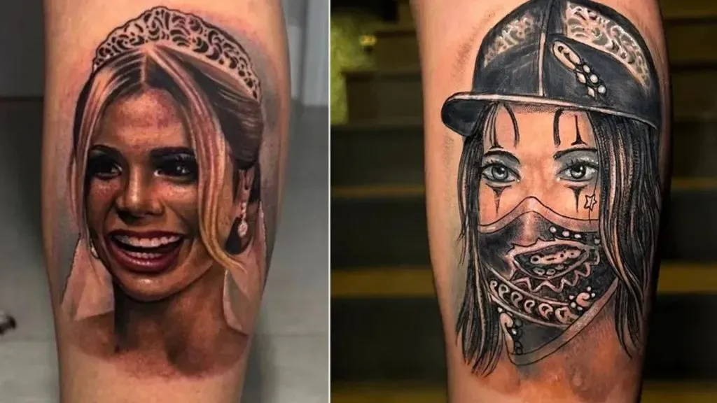 Tatuagem em homenagem à Lexa foi coberta por MC Guimê – Foto: Instagram @mcguime