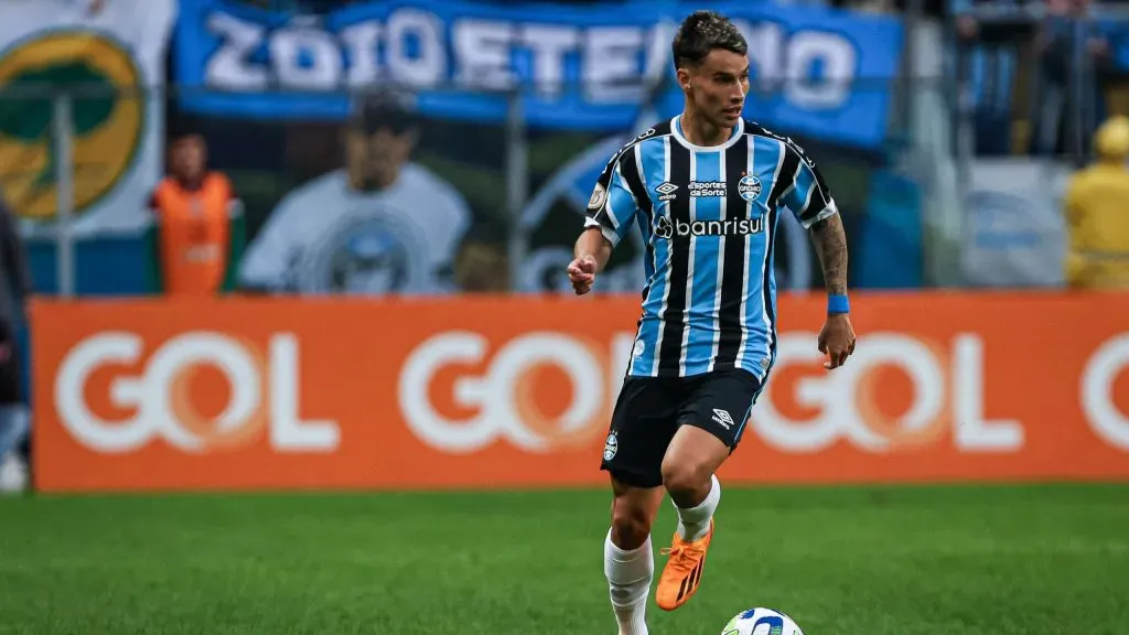 Ferreira jogador do Grêmio durante partida contra o Fluminense na Arena do Grêmio pelo campeonato Brasileiro A 2023. Foto: Maxi Franzoi/AGIF