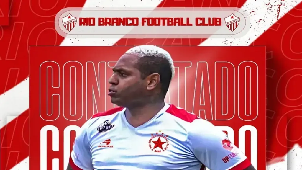 Jobson, atacante contratado pelo Rio Branco-AC para 2024 — Foto: Divulgação/Rio Branco FC