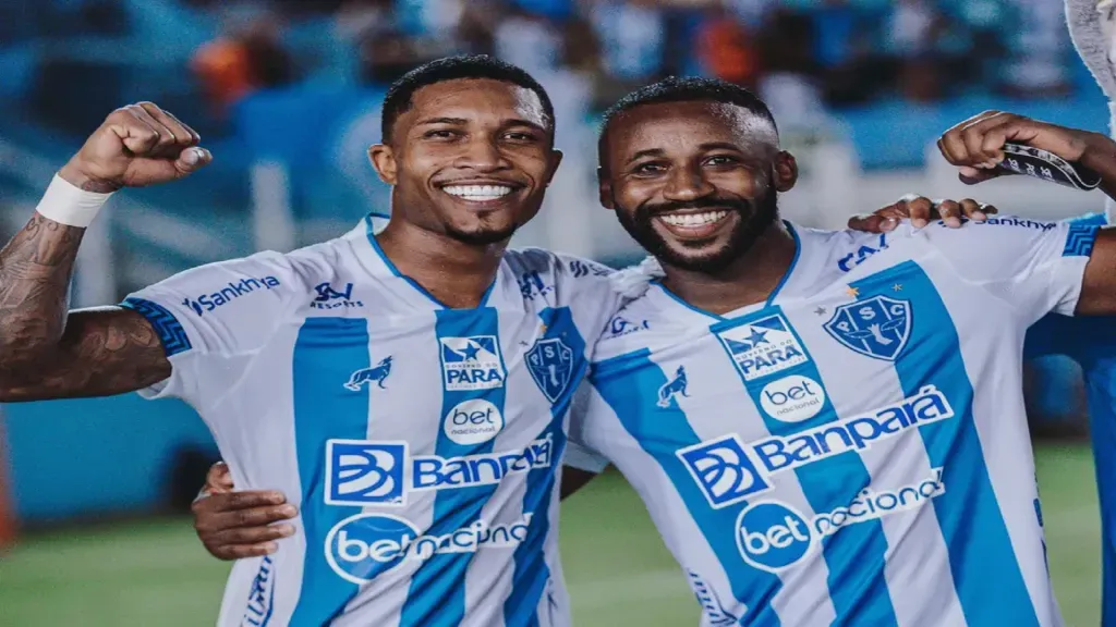 Mário Sérgio e Bruno Alves, atacantes do Paysandu — Foto: John Wesley/Paysandu
